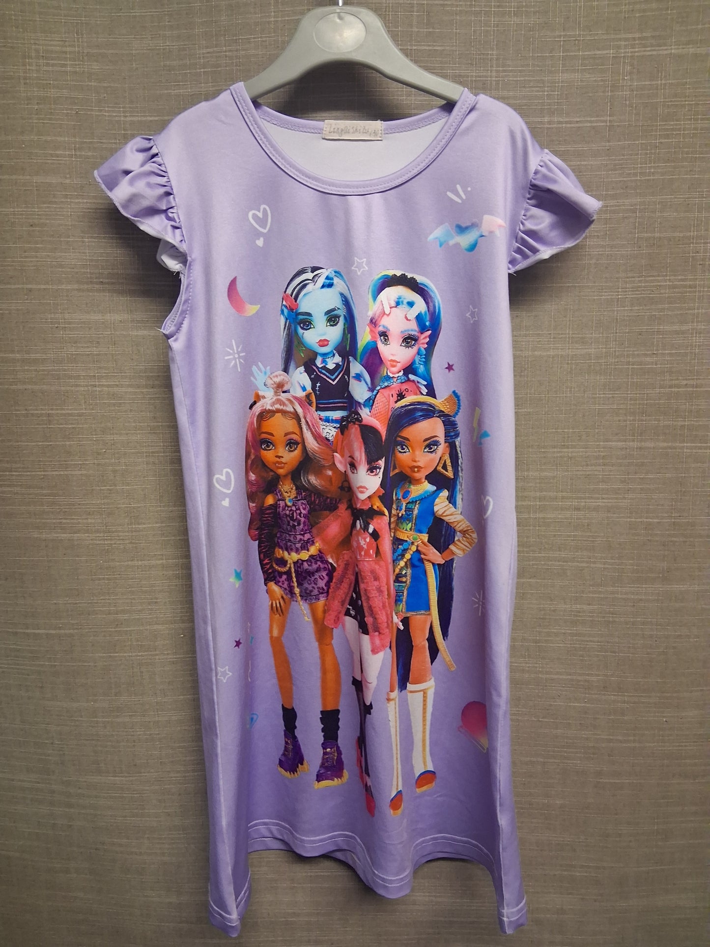 Shein Girls Monster High Purple Nightie Age 8 Years