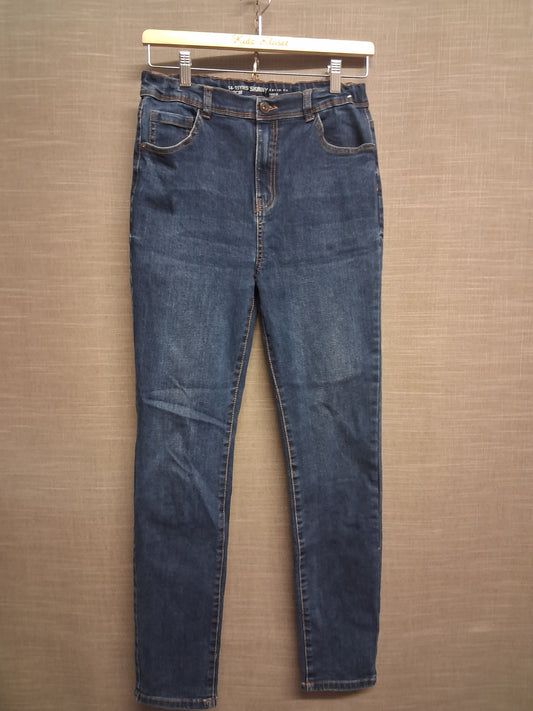 Primark Boys Blue Denim Skinny Jeans Age 14-15 Years Adjustable Waist