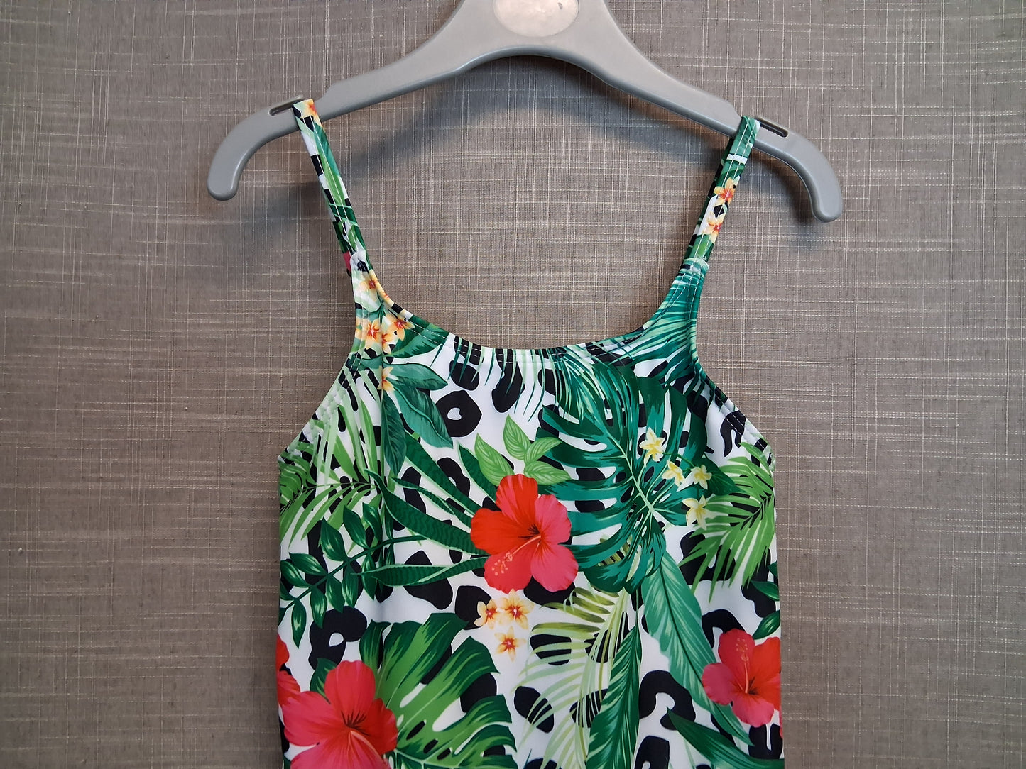 Shein Girls Swimsuit Tropical Print Floral One Piece Age 5 Years
