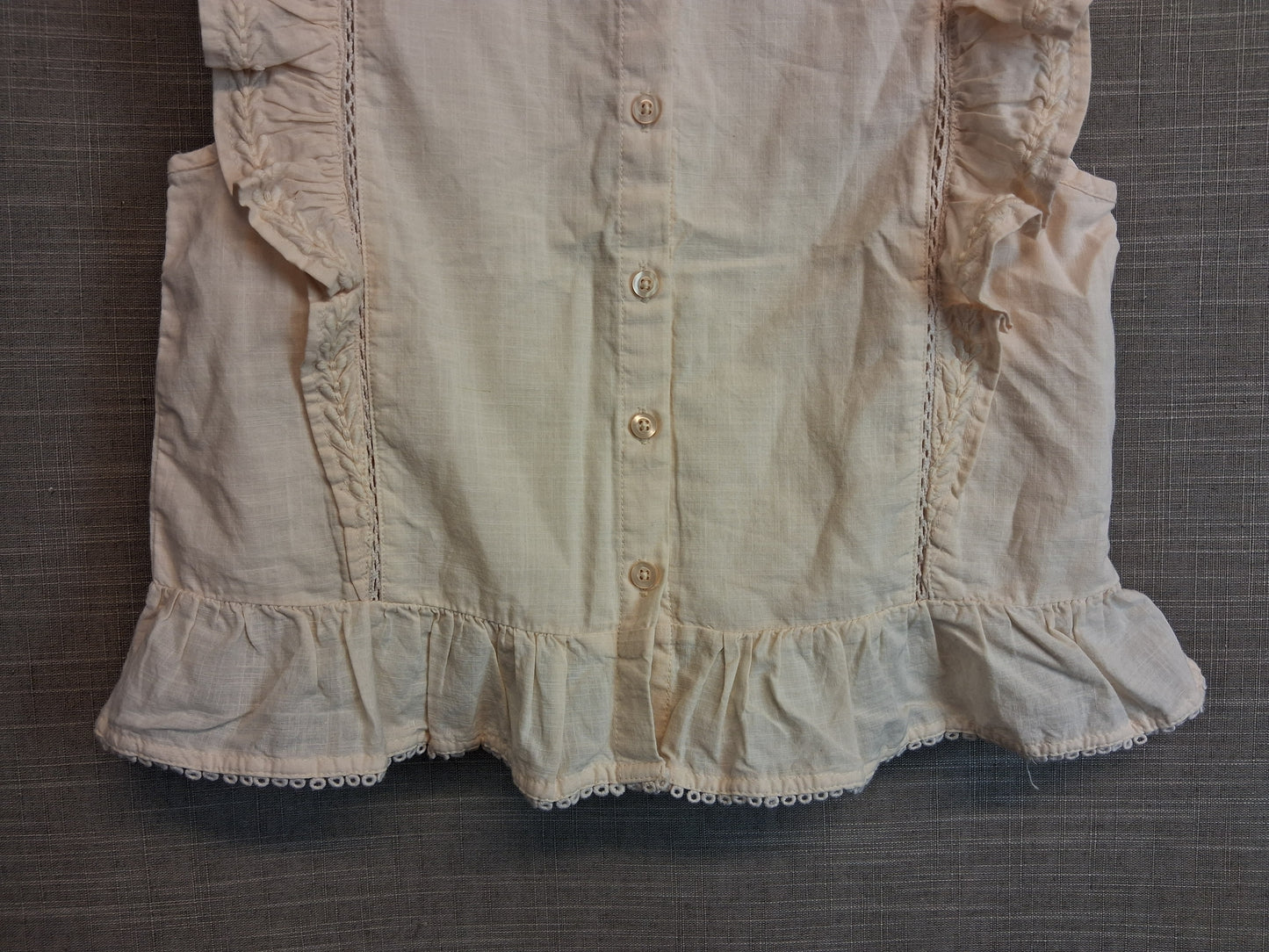George Girls Cream Sleeveless Blouse Age 7-8 Years
