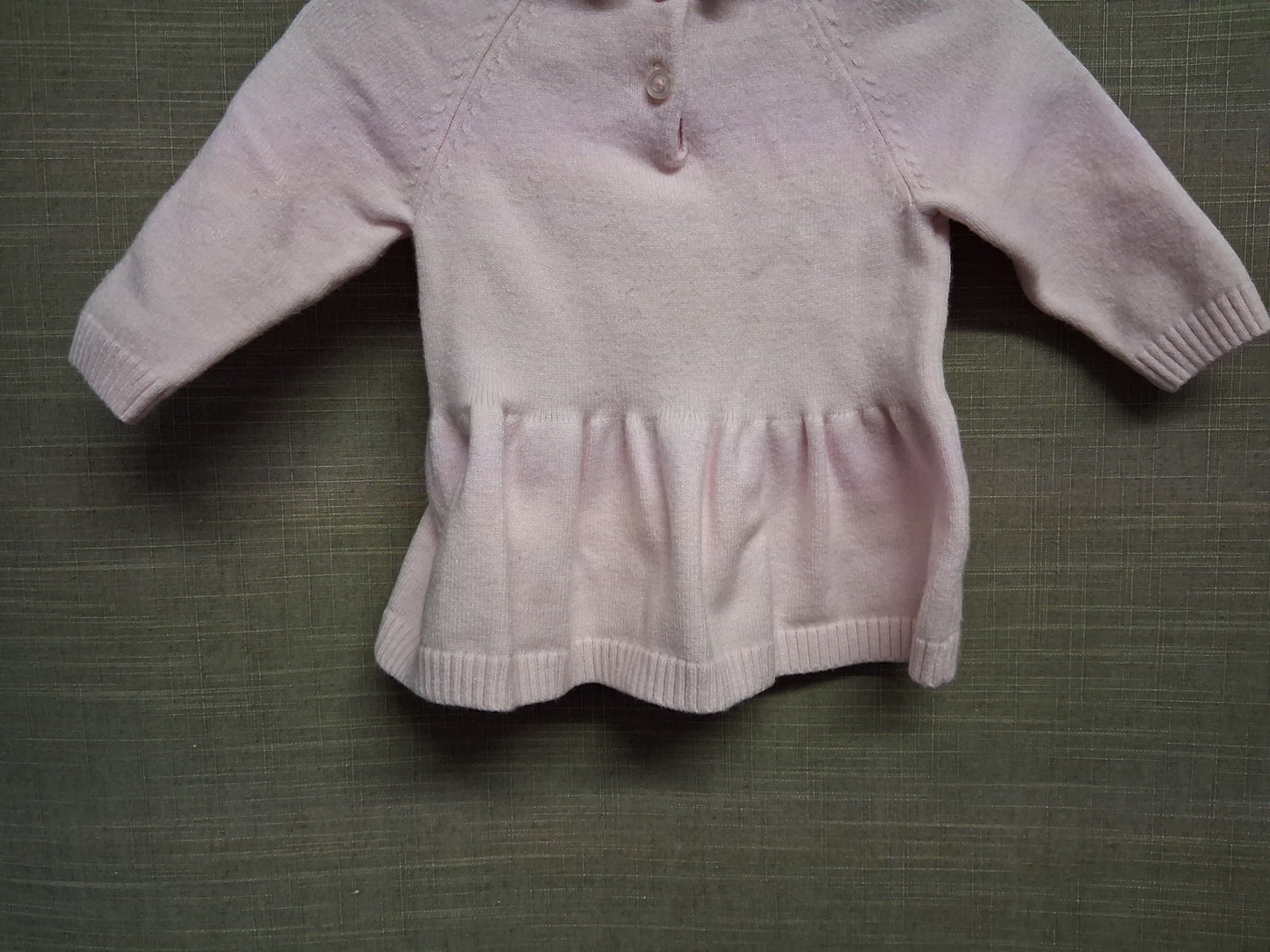 Nutmeg Girls Pale Pink Soft Knit Jumper Dress Age 0-3 Months