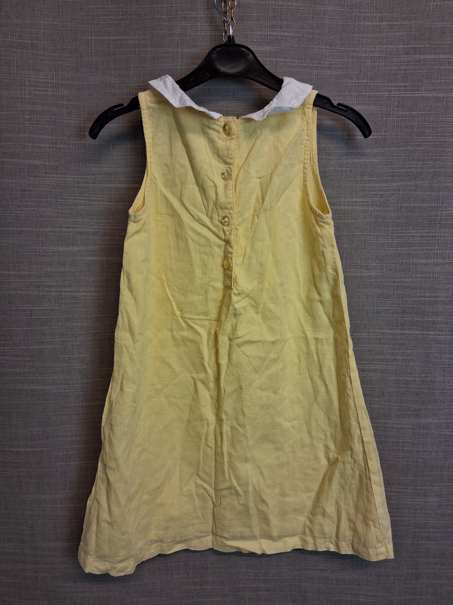 Matalan Girls Sleeveless Yellow Dress Age 6-7 Years