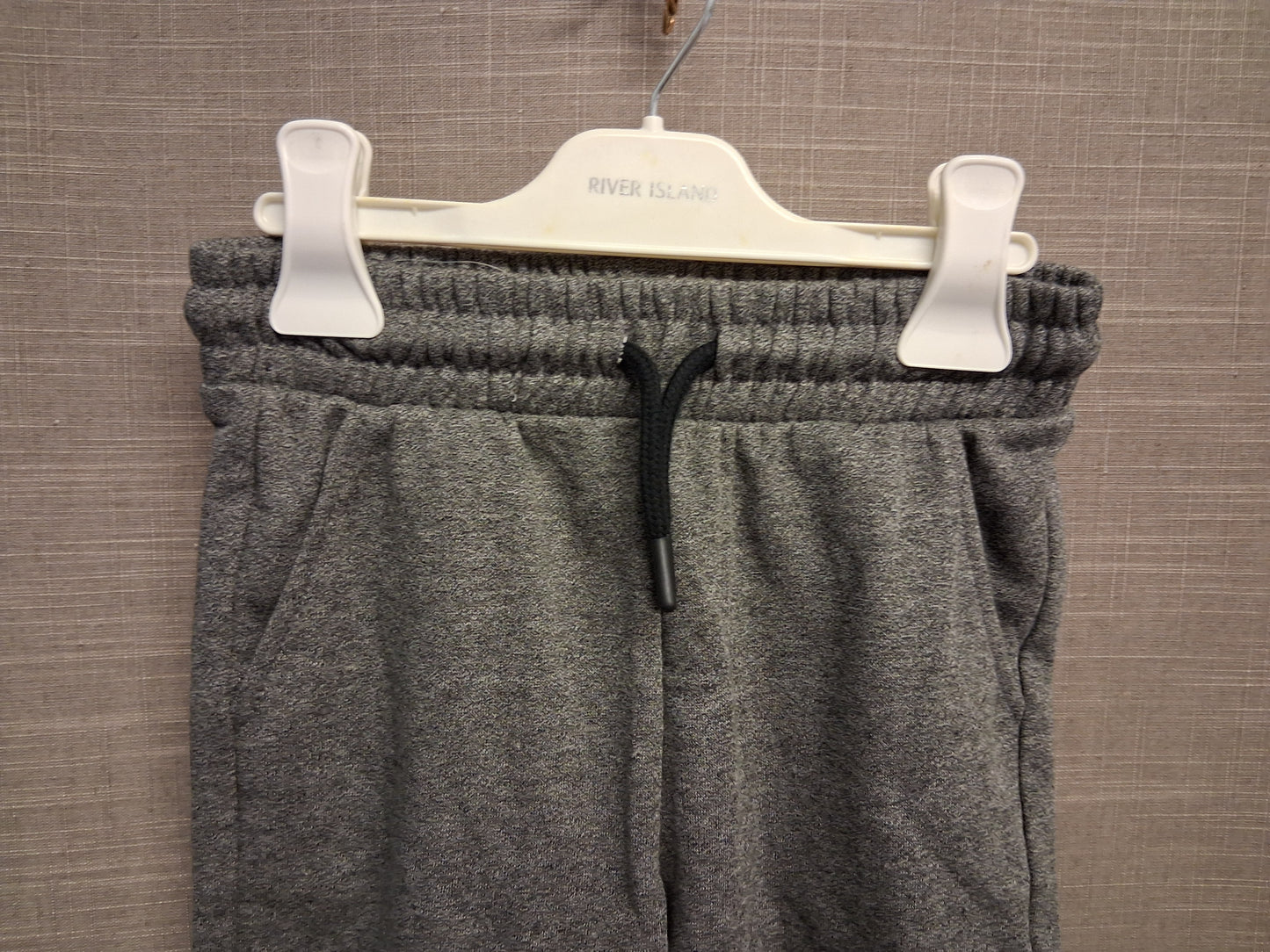 F&F Grey Jersey Joggers Shorts Elastic Waist Age 5-6 Years