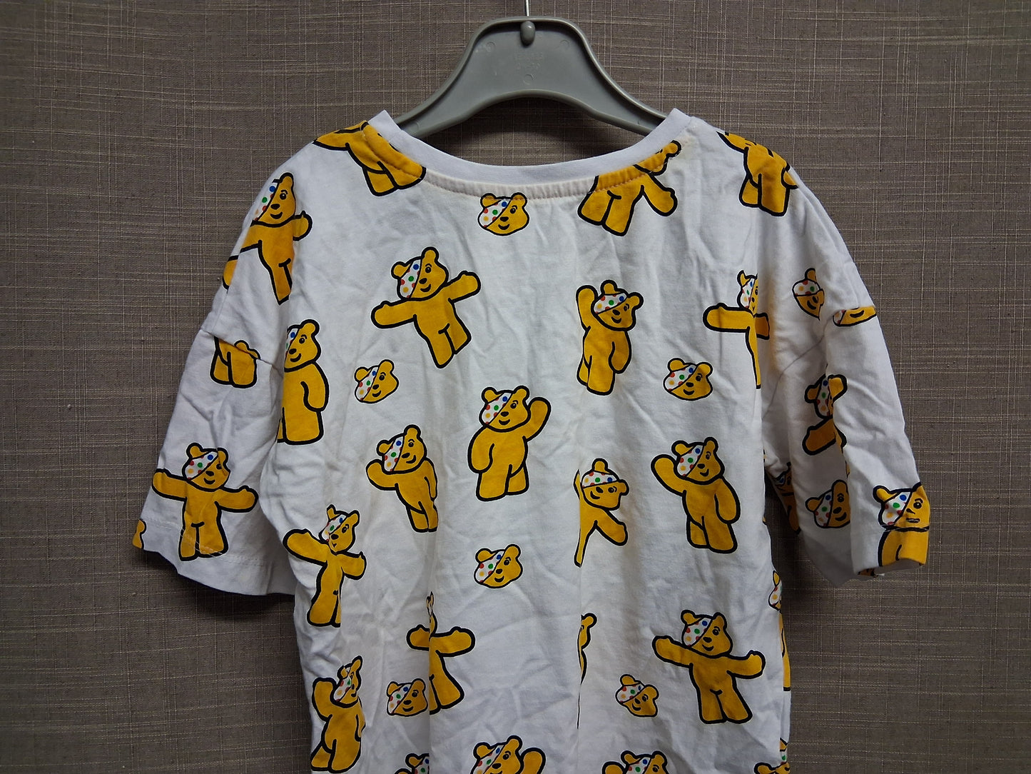 George Girls "Pudsey" Children in Need White Short Sleeve T-Shirt Age 6-7 Years