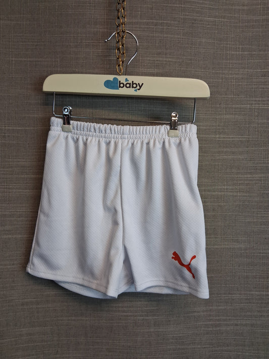 Puma Boys White Sports Shorts Age 12-18 Months