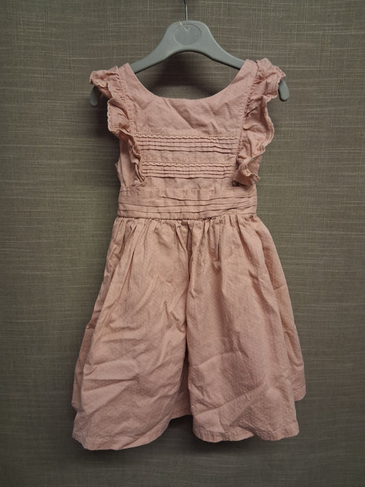 John Lewis Heirloom Dusky Pink 100% Cotton Party Dress Age 2-3   Years