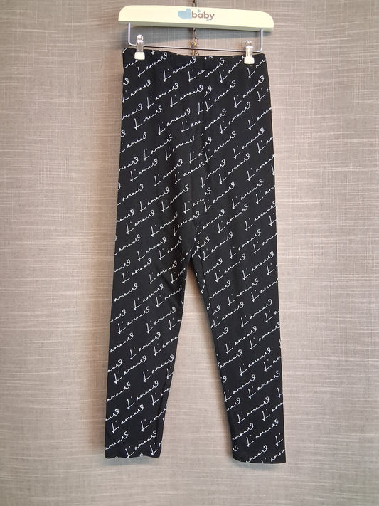 Matalan Girls Black Leggings Age 7 Years