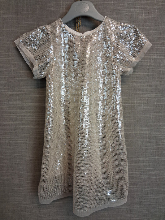 Primark Girls Gold Iridescent Sequin Dress Age 2-3 Years