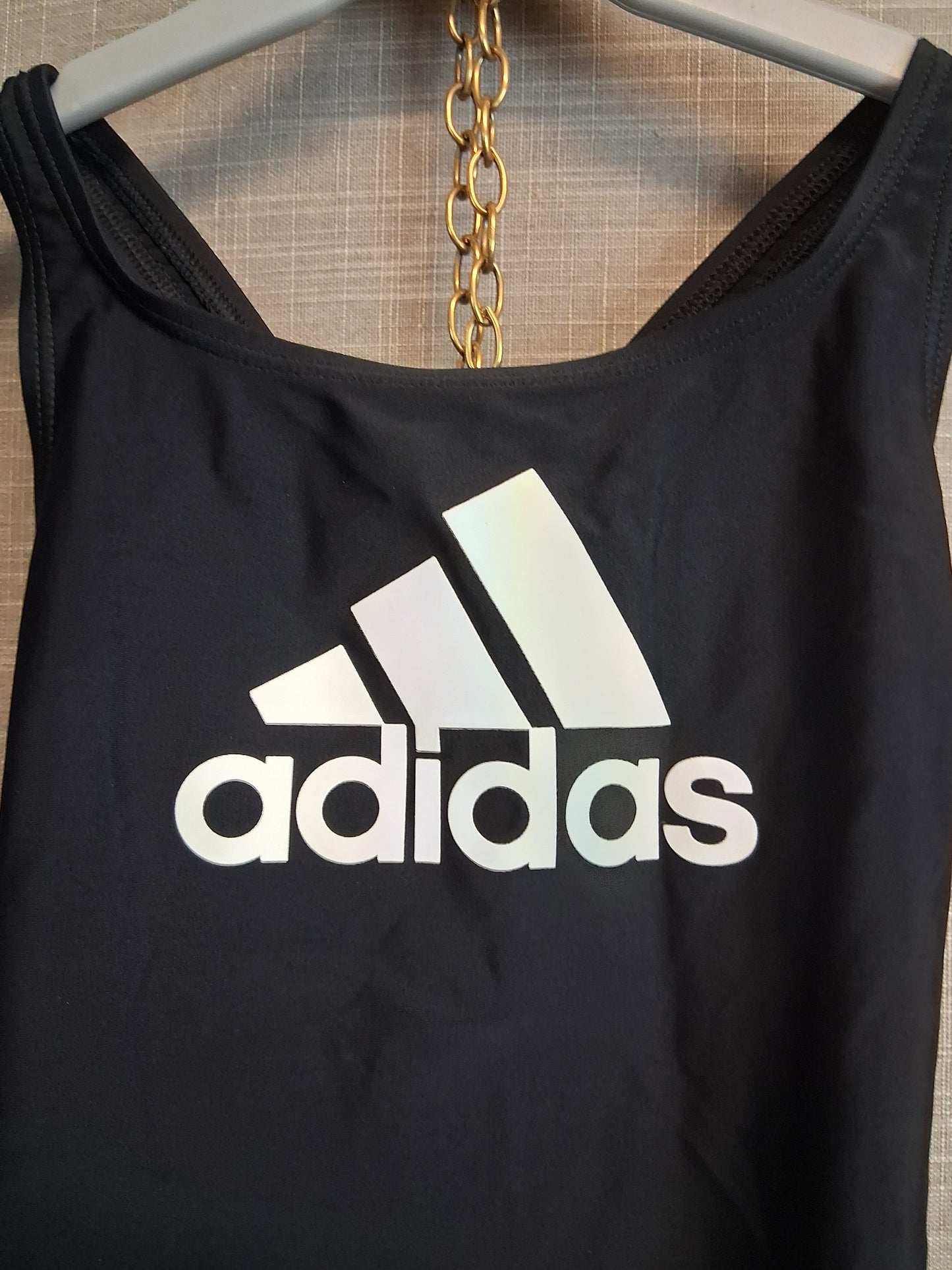 Adidas Girls Swimming Costume Black Age 7-8 Years