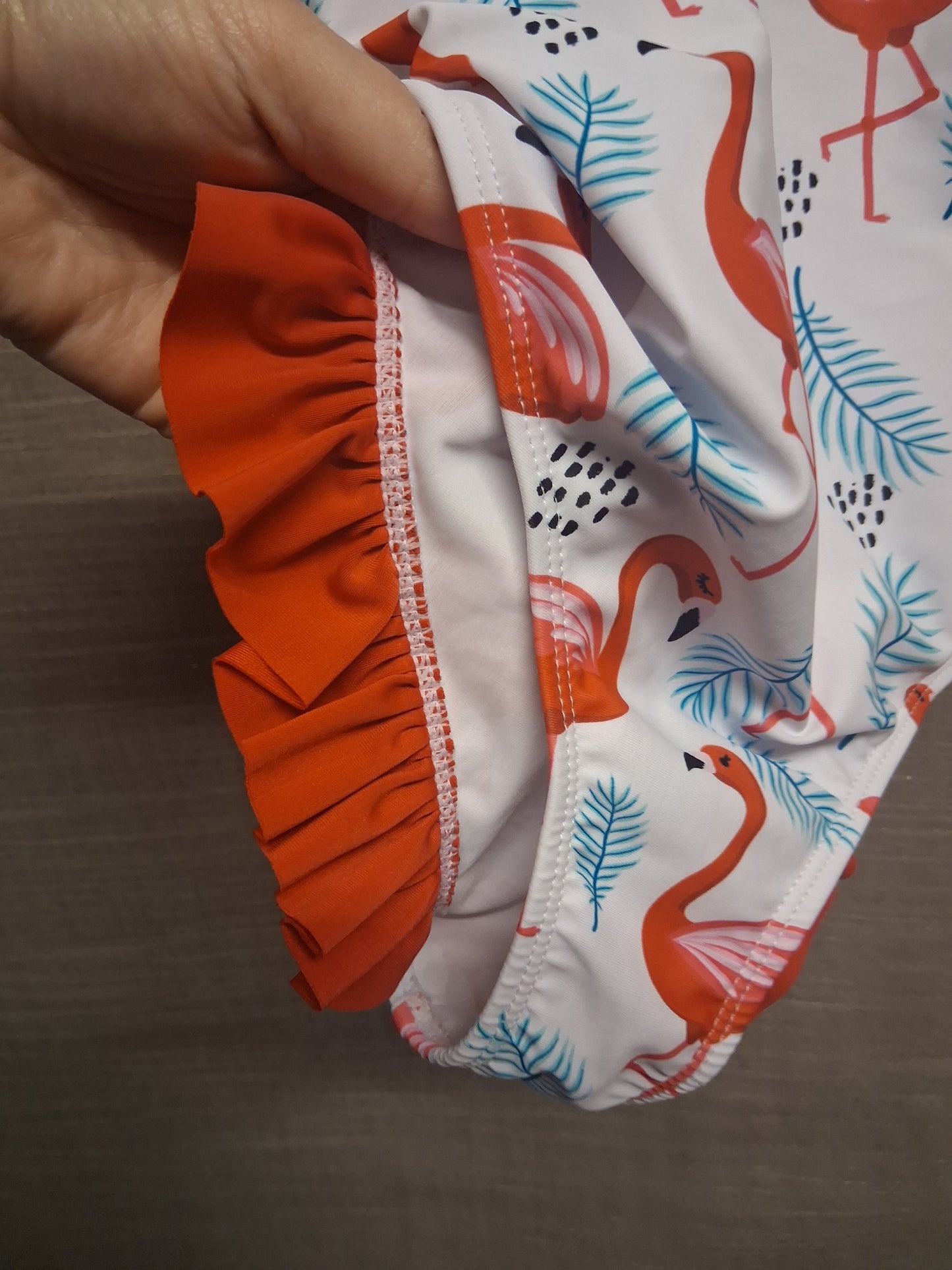 Shein Girls Flamingo Theme Swimsuit Age 8 Years