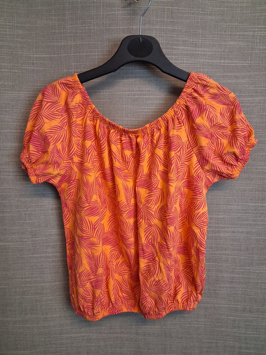 TU Girls Orange Off the Shoulder T-Shirt Short Sleeve Age 8 Years New