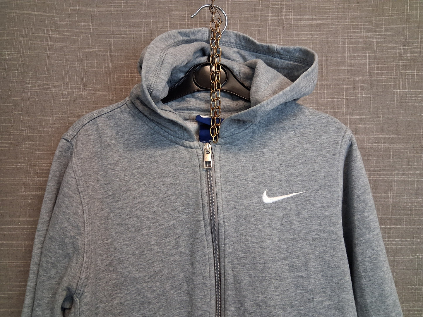 Nike Boys Full Zip Grey Jersey Hoodie Jacket Age 10-12 Years