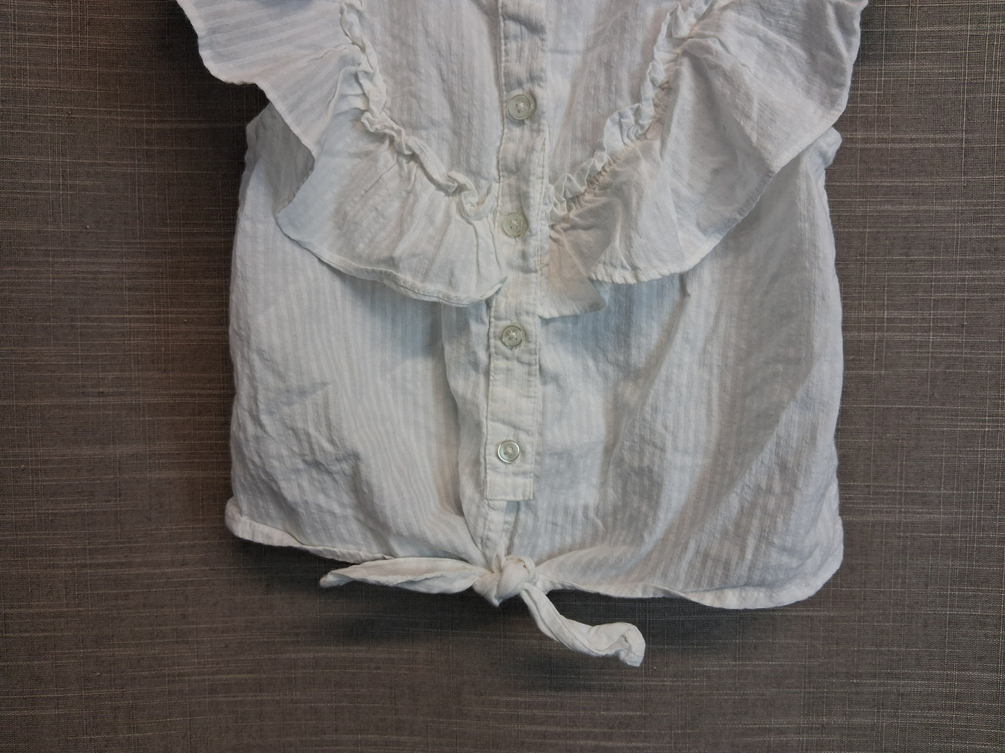 Next Girls White Sleeveless Blouse Tie Front Age 3 Years
