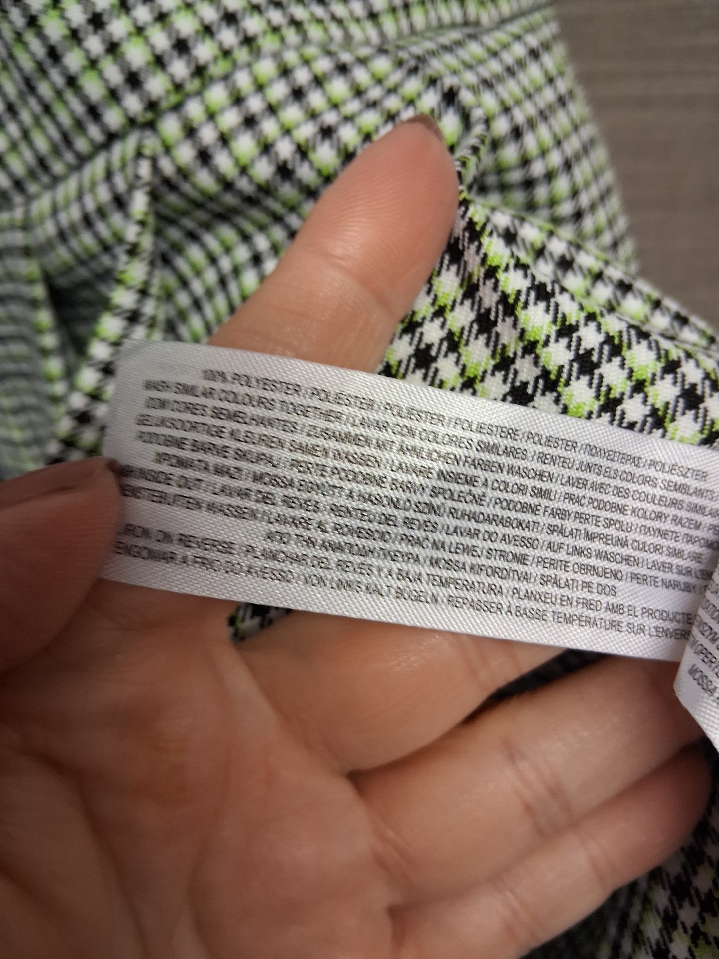 Primark Girls Green Check Pinafore Dress Age 9-10 Years