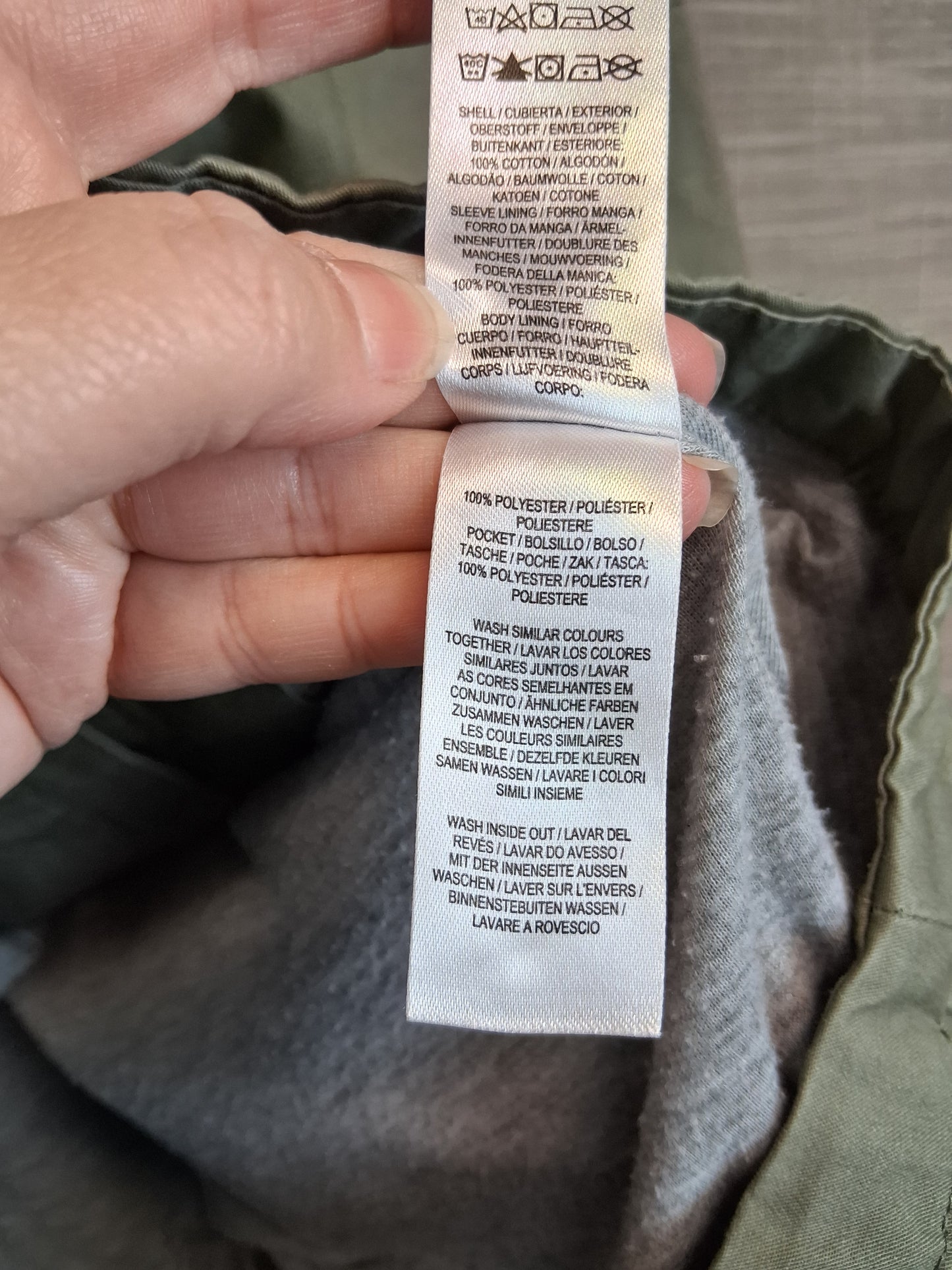 Primark Girls Khaki Parka Style Coat Jacket Age 13-14 Years
