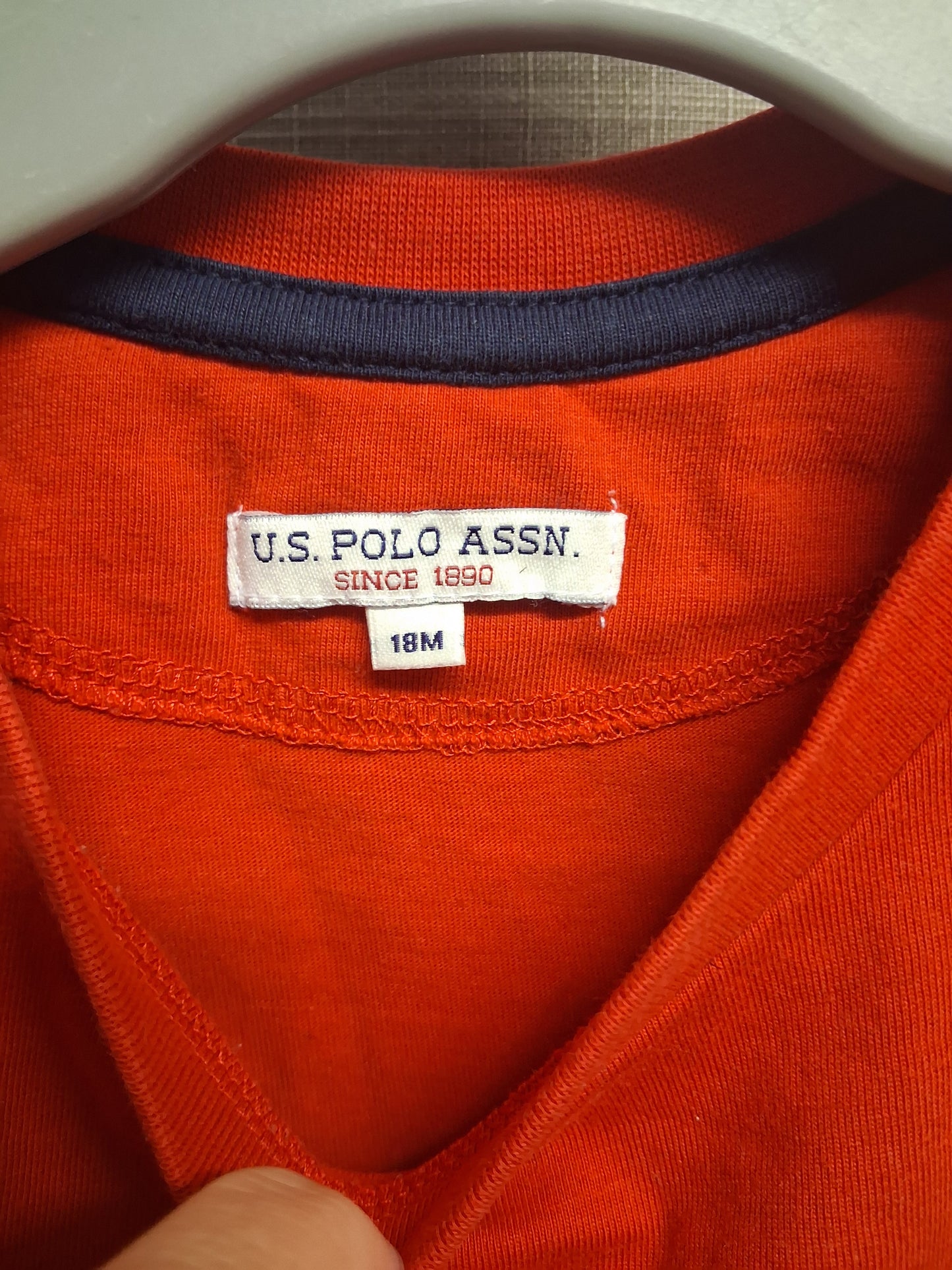 US Polo Assn T-Shirt Red Short Sleeve Jersey Age 18 Months