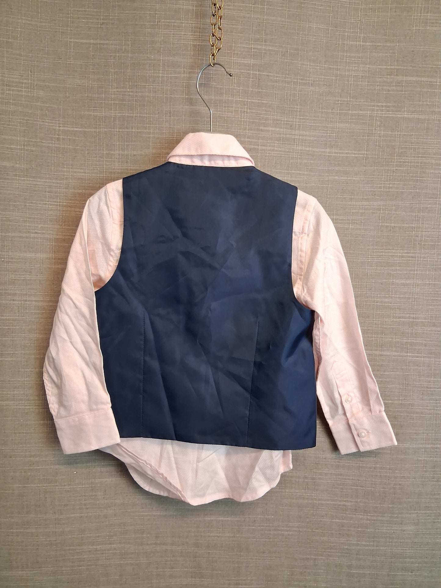 Next Boys 2 Piece Set Waistcoat and Pink Shirt Age 3 Years New