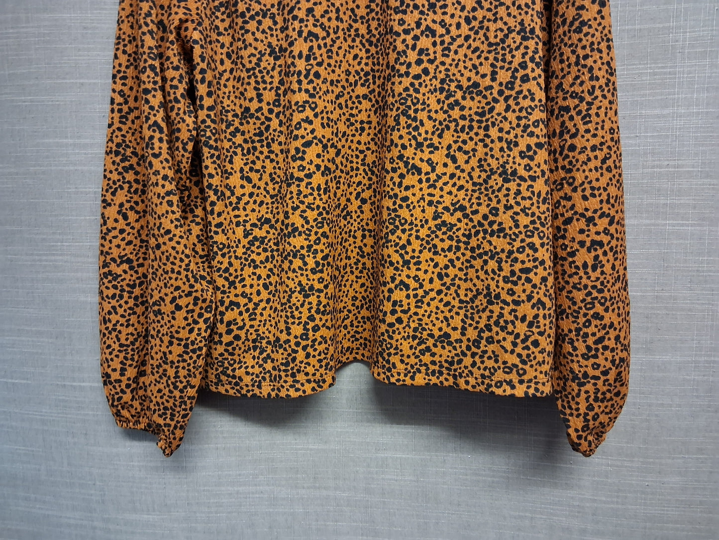 Next Girls Brown Animal Print Peter Pan Collar Top Age 12 Years
