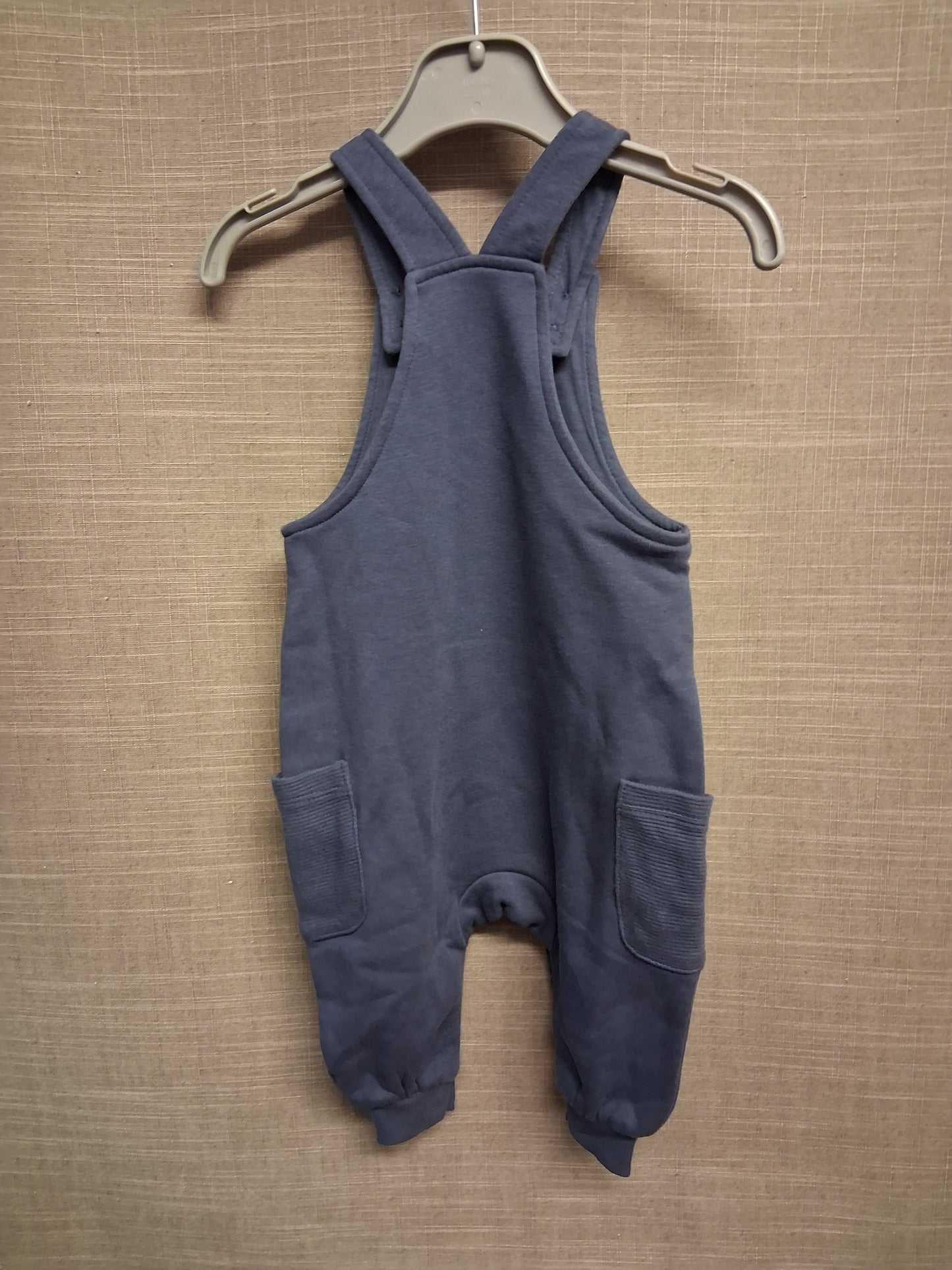 Marks and Spencer Boys Navy Blue Jersey Dungarees Age 3-6 Months