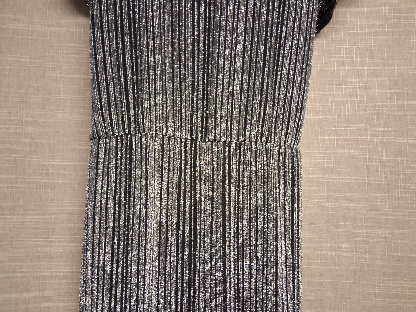 Primark Girls Black Silver Jumpsuit Age 10-11 Years with Belt