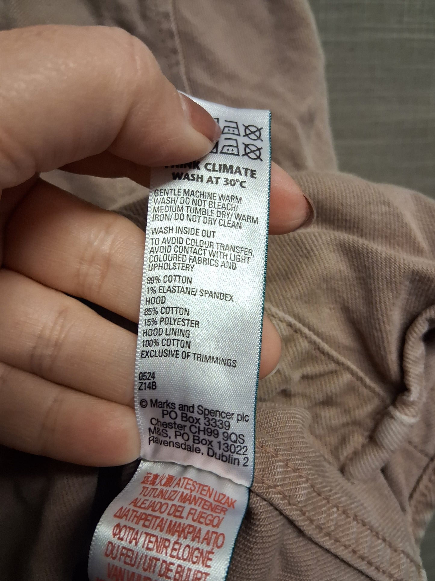 Marks and Spencer Brown Denim Shacket with Hood Age 8-9 Years