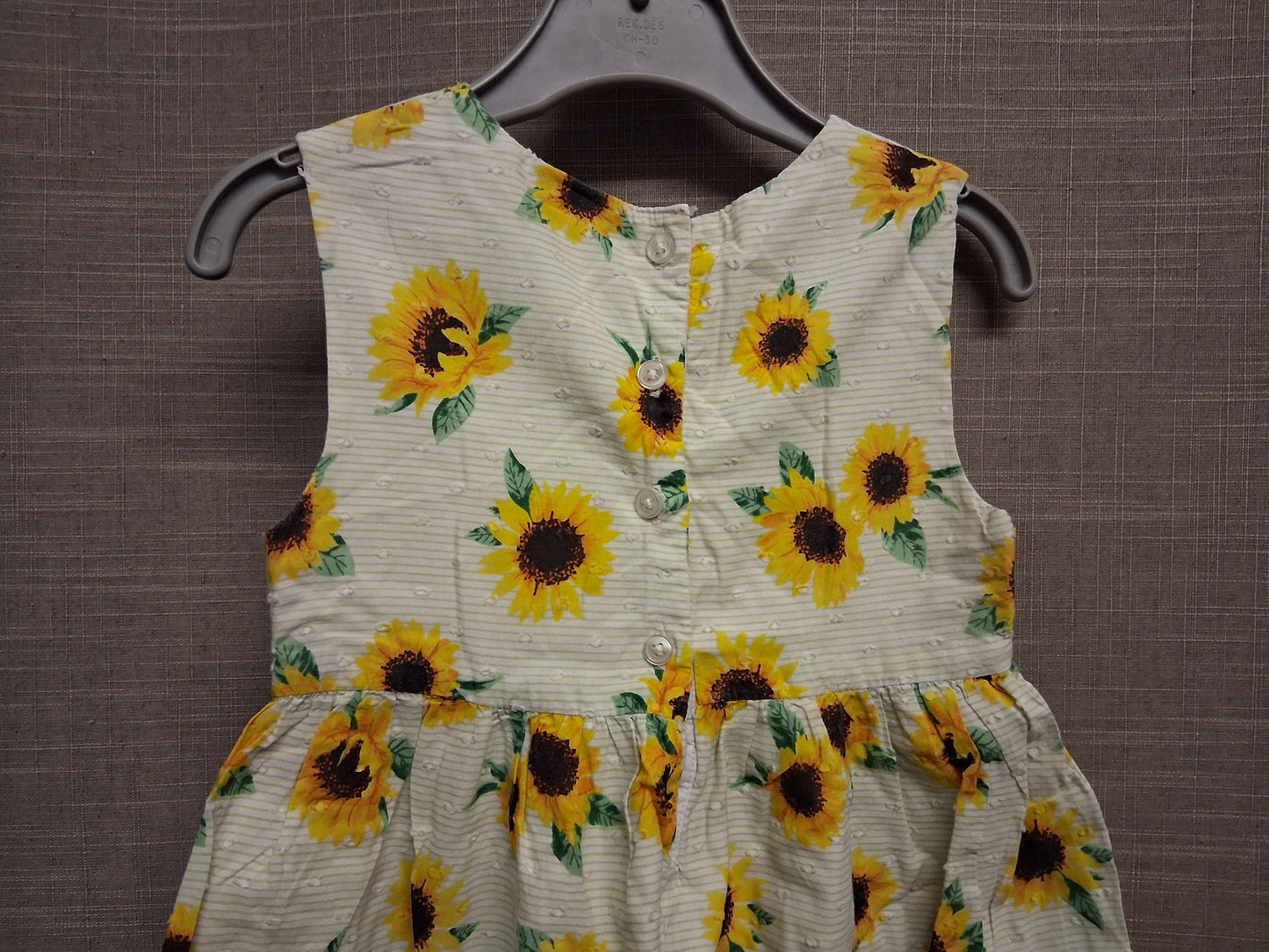 TU Girls Sunflower Print A Line Sleeveless Dress Age 2-3 Years