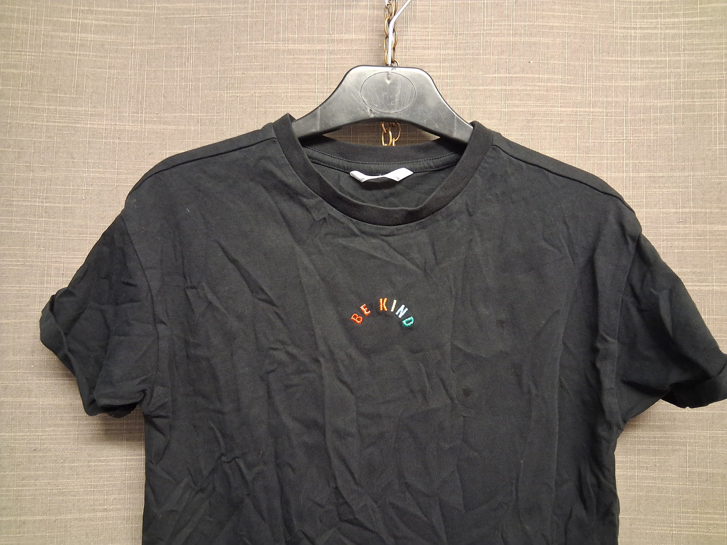 Marks & Spencer Girls Black Short Sleeve T-Shirt Age 8-9 Years