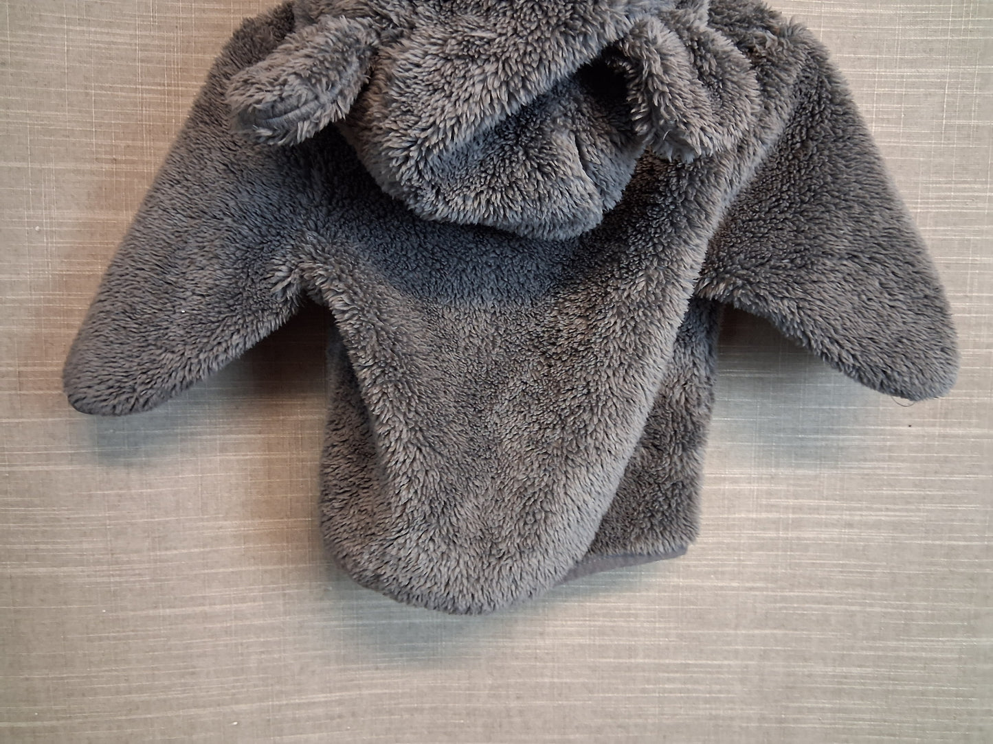Next Boys Plush Full Zip Hoodie Jacket Grey Age 0-3 Months