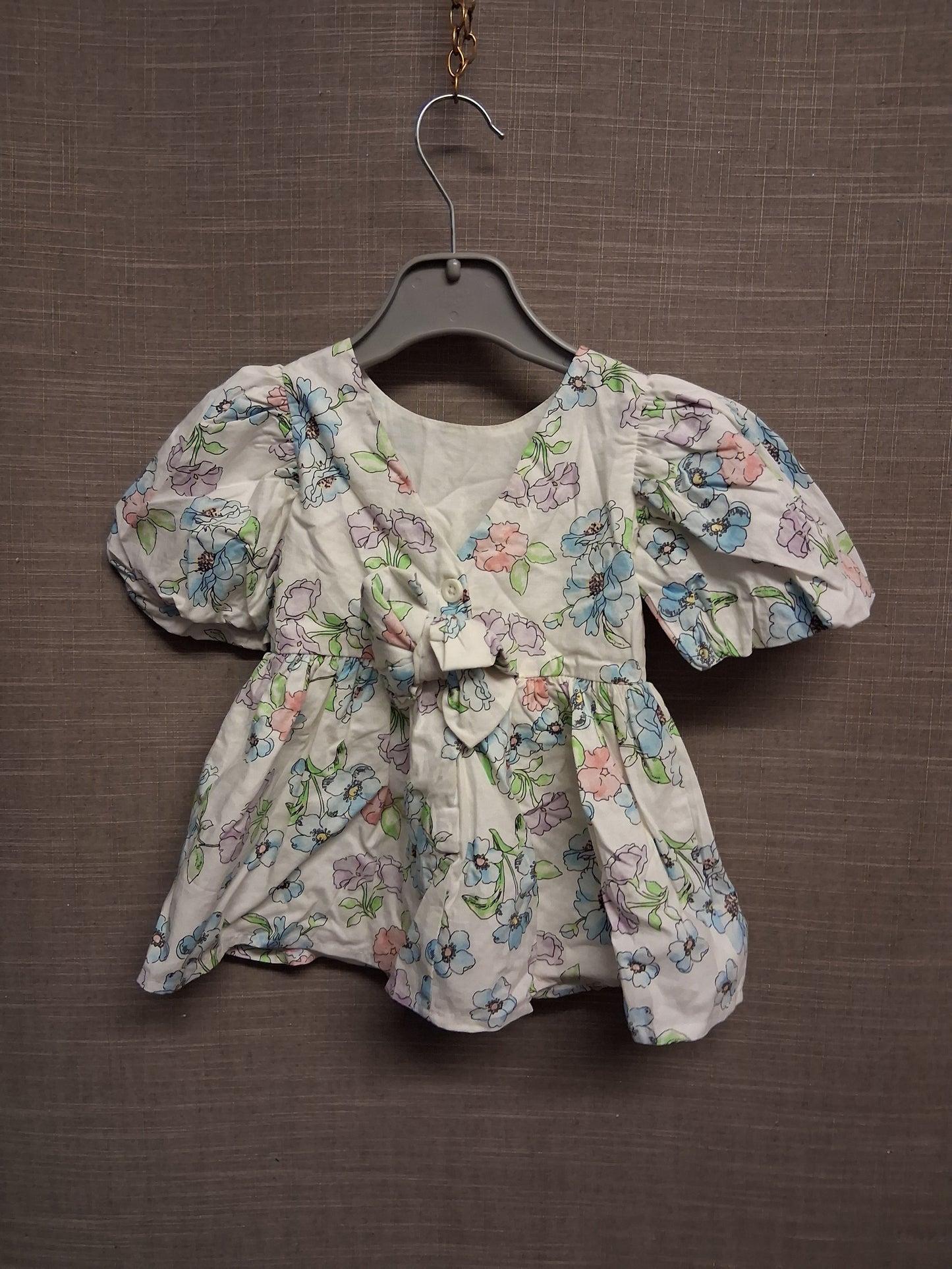 Primark Girls Floral Party Dress Multicolour Age 0-3 Months 100% Cotton
