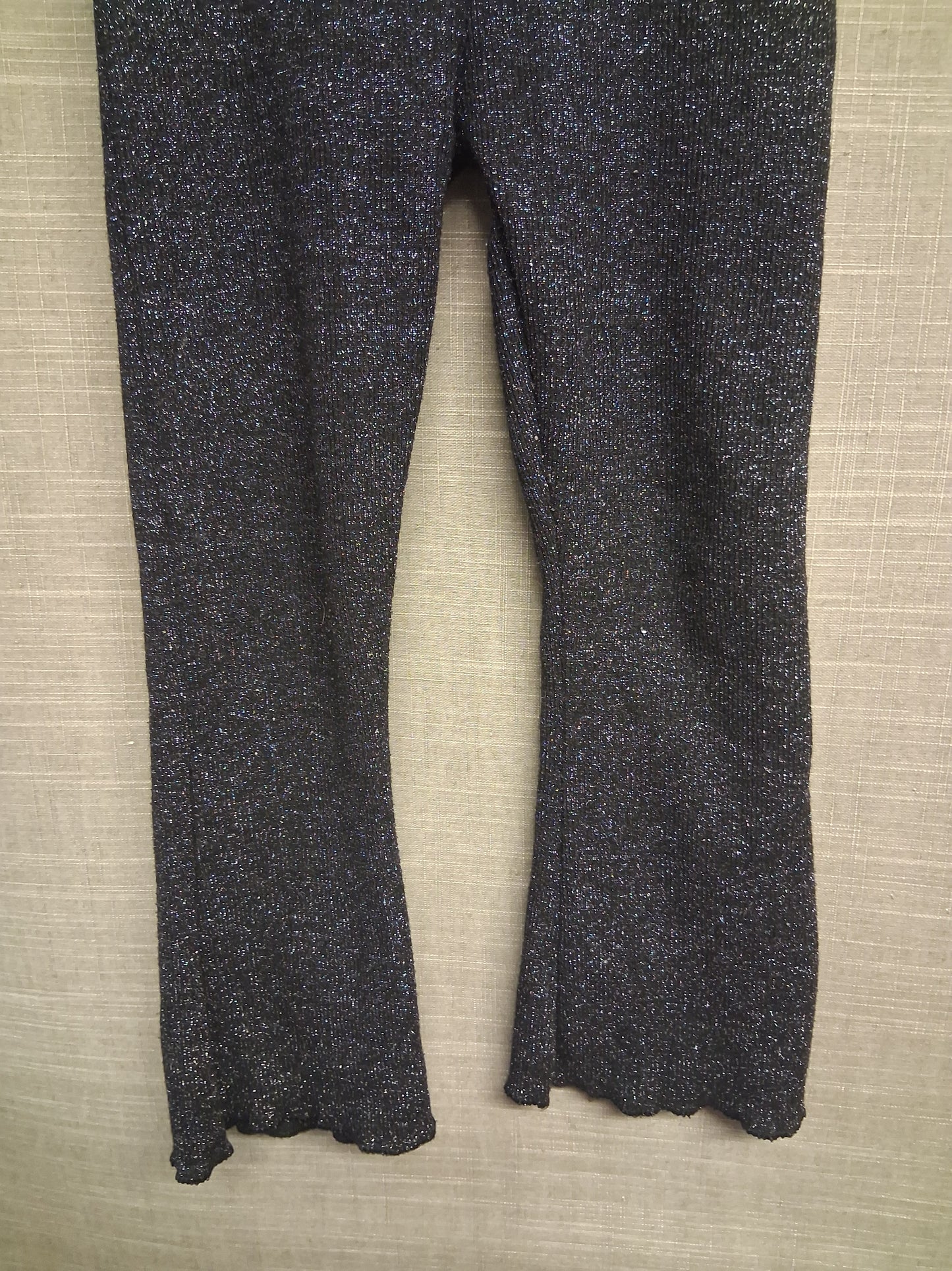 F&F Girls Black Bootcut Sparkly Leggings Age 4-5 Years