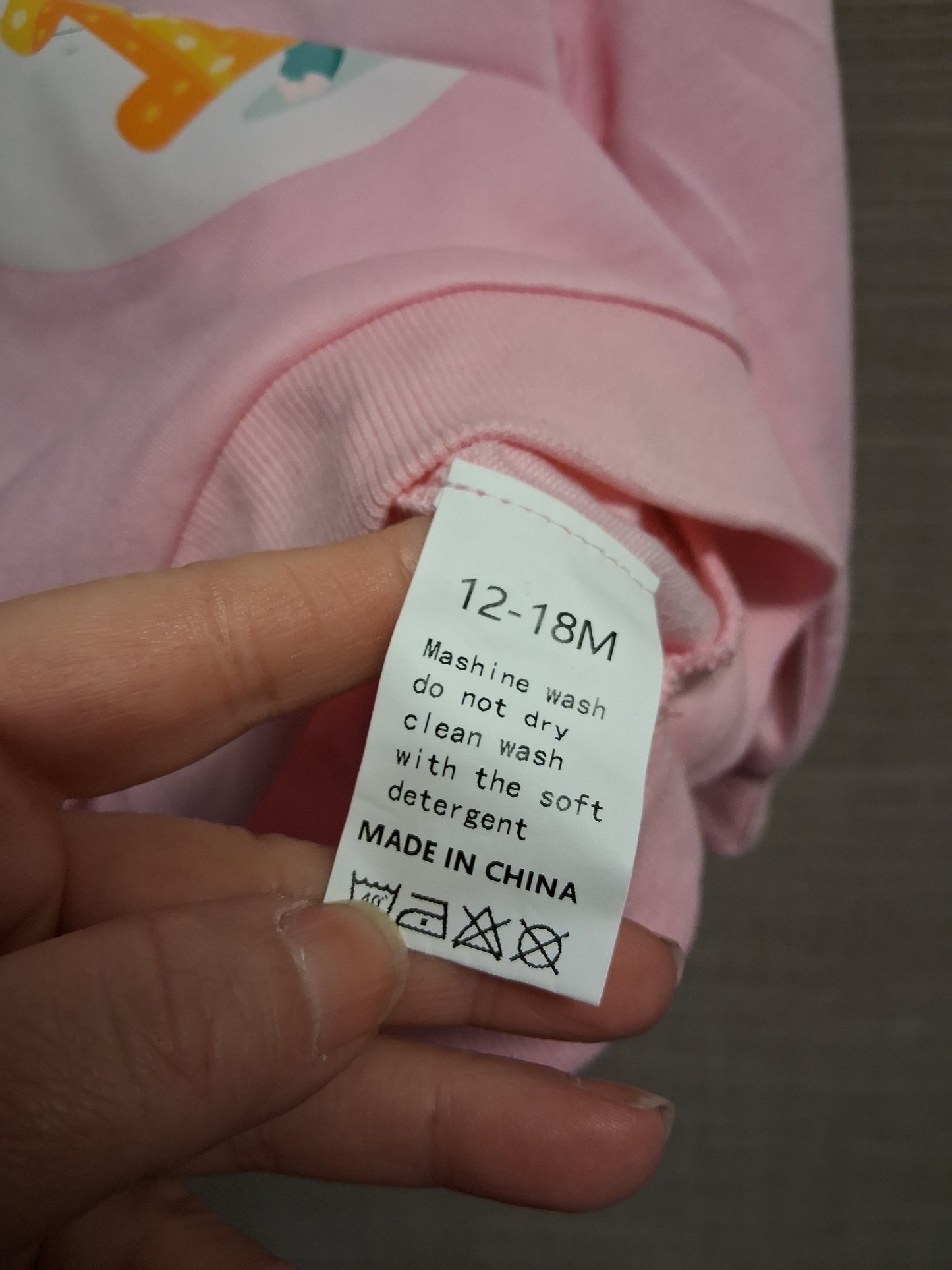 Shein Girls First Birthday Pink Sweater Jumper Age 12-18 Months