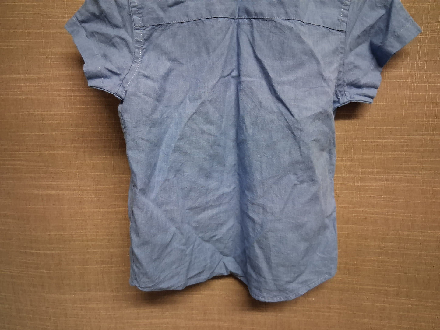 Next Boys Blue Linen Blend Short Sleeve Shirt Age 3 Years
