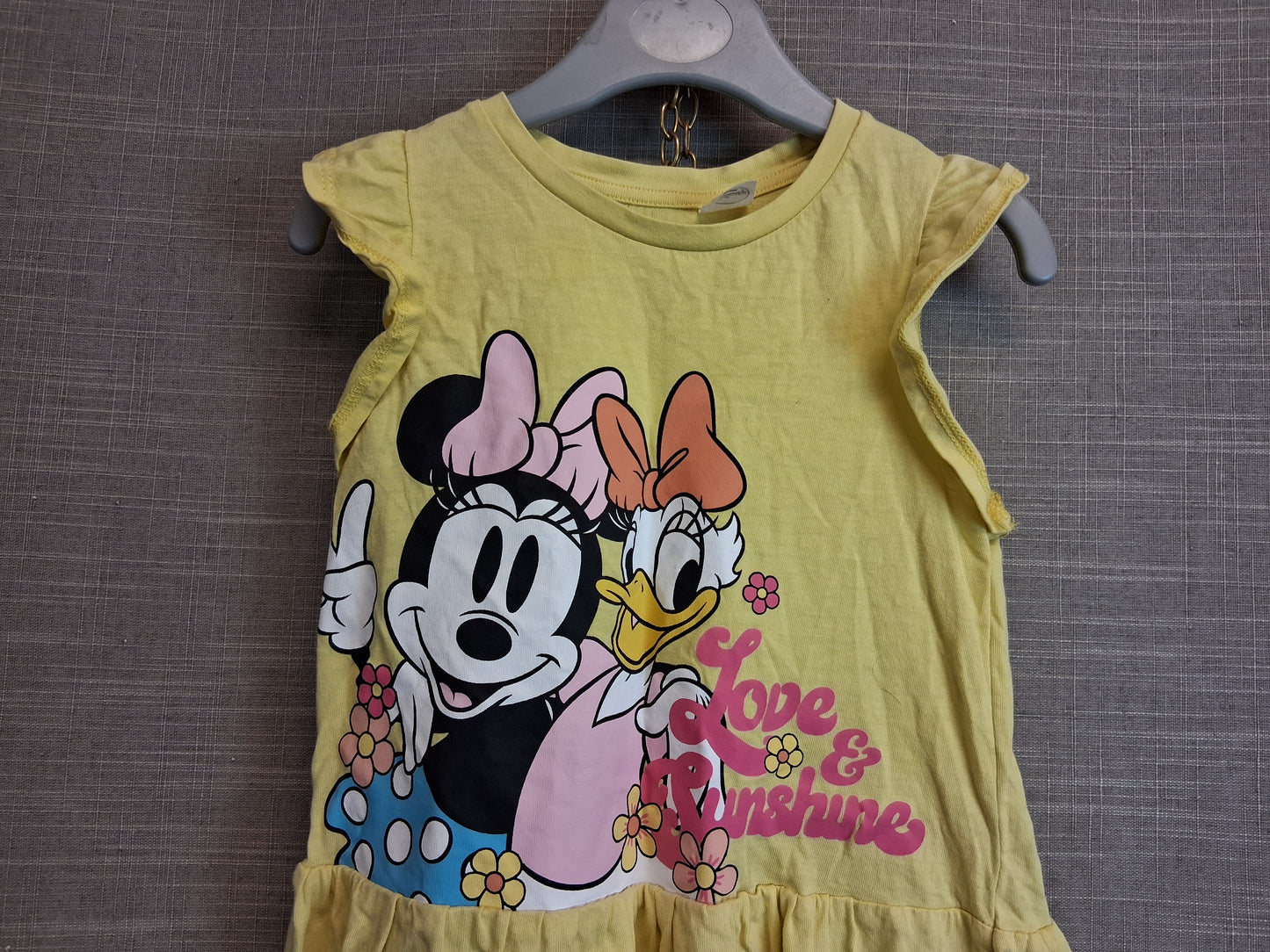 Primark Disney Minnie Mouse and Daisy Sundress Yellow Sleeveless Age 2-3 Years