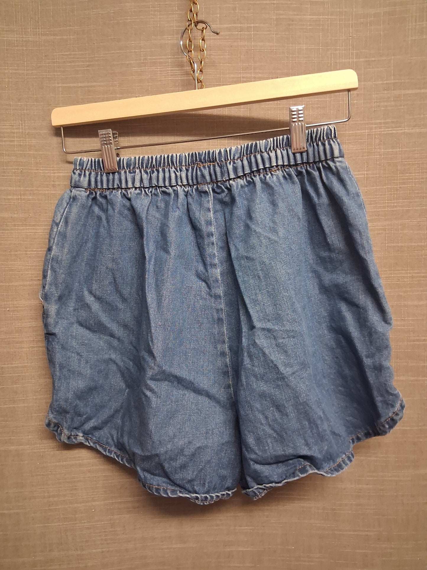 New Look Girls Denim Blue Shorts Elastic Waist Age 15 Years