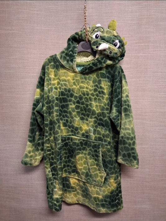 Boys Dinosaur Green Oodie Hoodie Age 6-8 Years