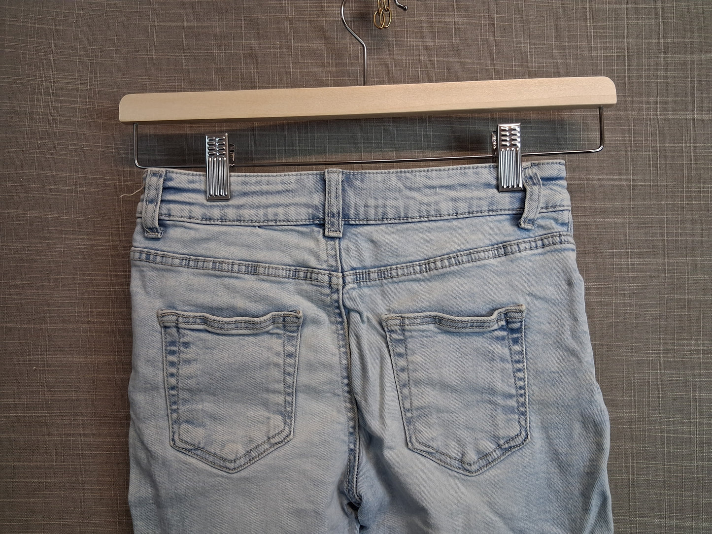 Primark Boys Denim Blue Stretch Skinny Shorts Age 7-8 Years