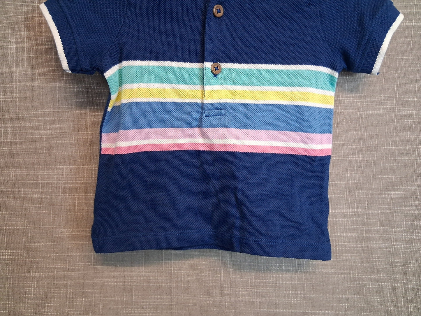 F&F Boys Polo T-Shirt Short Sleeve Age 0-3 Months