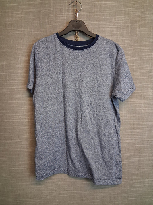 Primark Boys Blue Striped Jersey T-Shirt Short Sleeve Age 11-12 Years