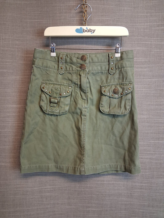 Mary-Kate and Ashley George Khaki Pencil Skirt Age 7-8 Years Vintage
