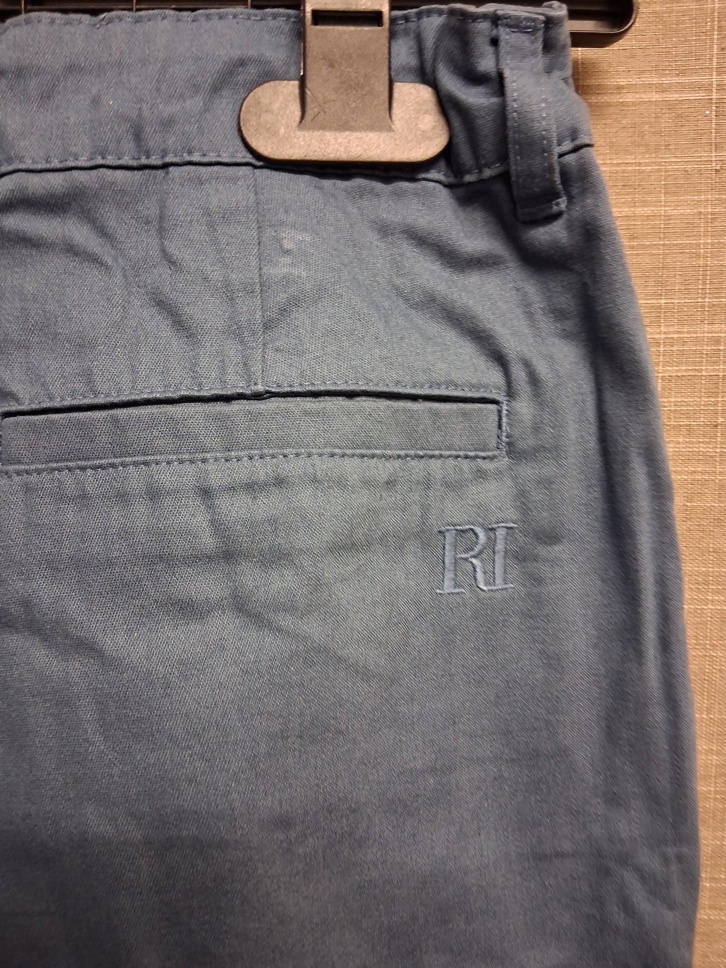 River Island Blue Chino Shorts Adjustable Waist Age 15-16 Years