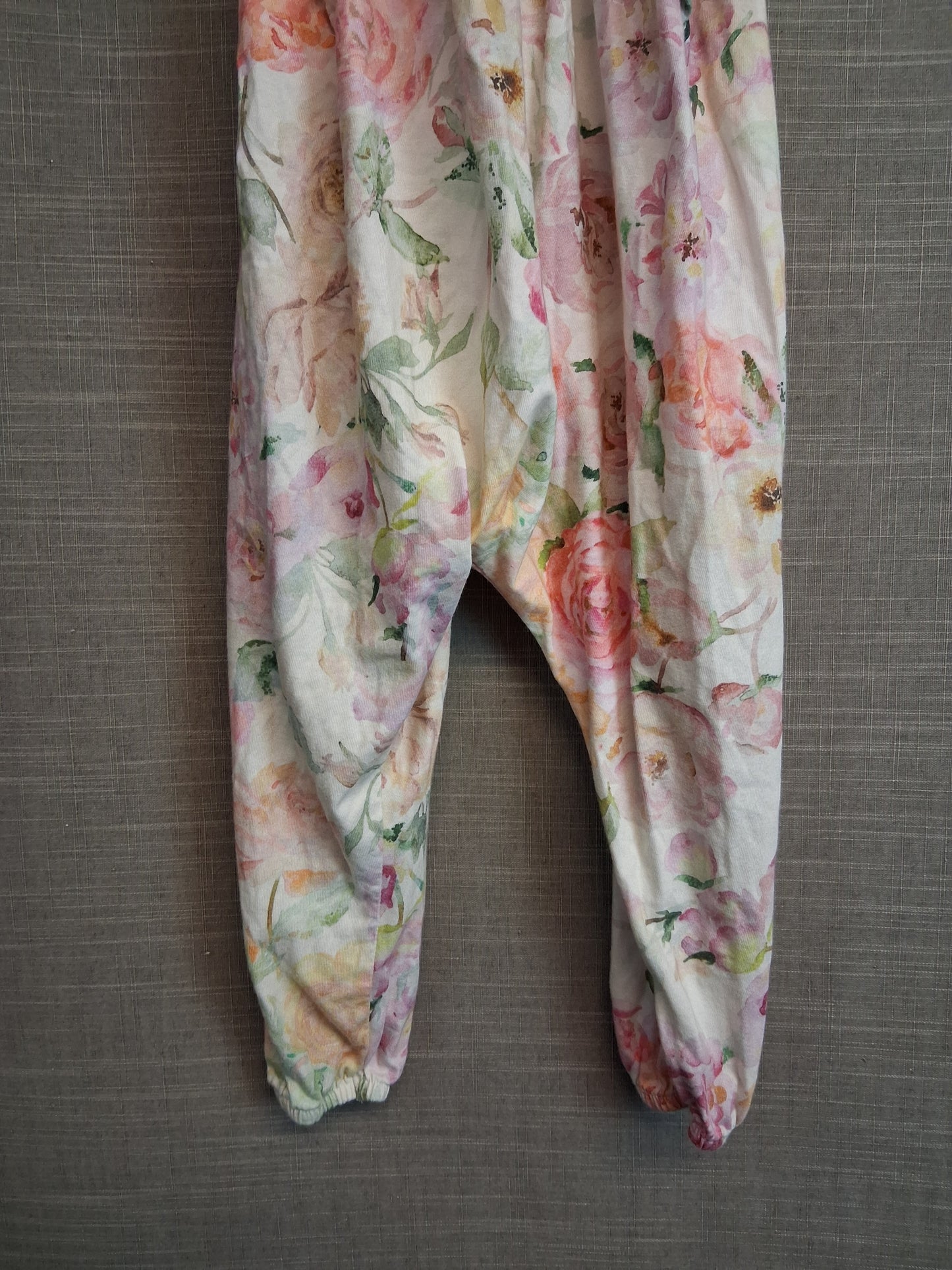 Next Girls Jersey Cream Floral One Piece Romper Age 3-4 Years