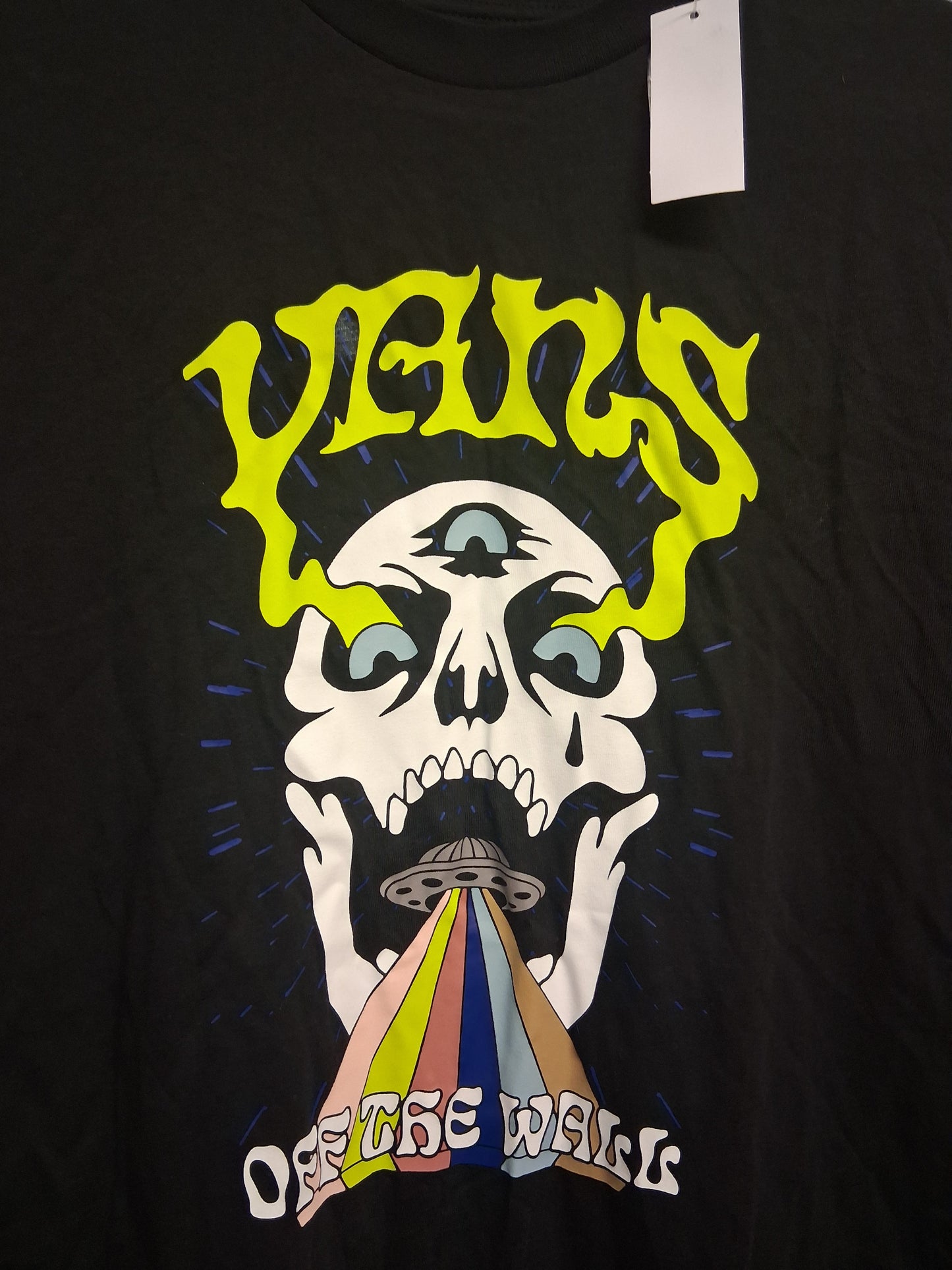Vans Boys Black Short Sleeve Classic Fit T-Shirt Graphic Print Age 14 Years