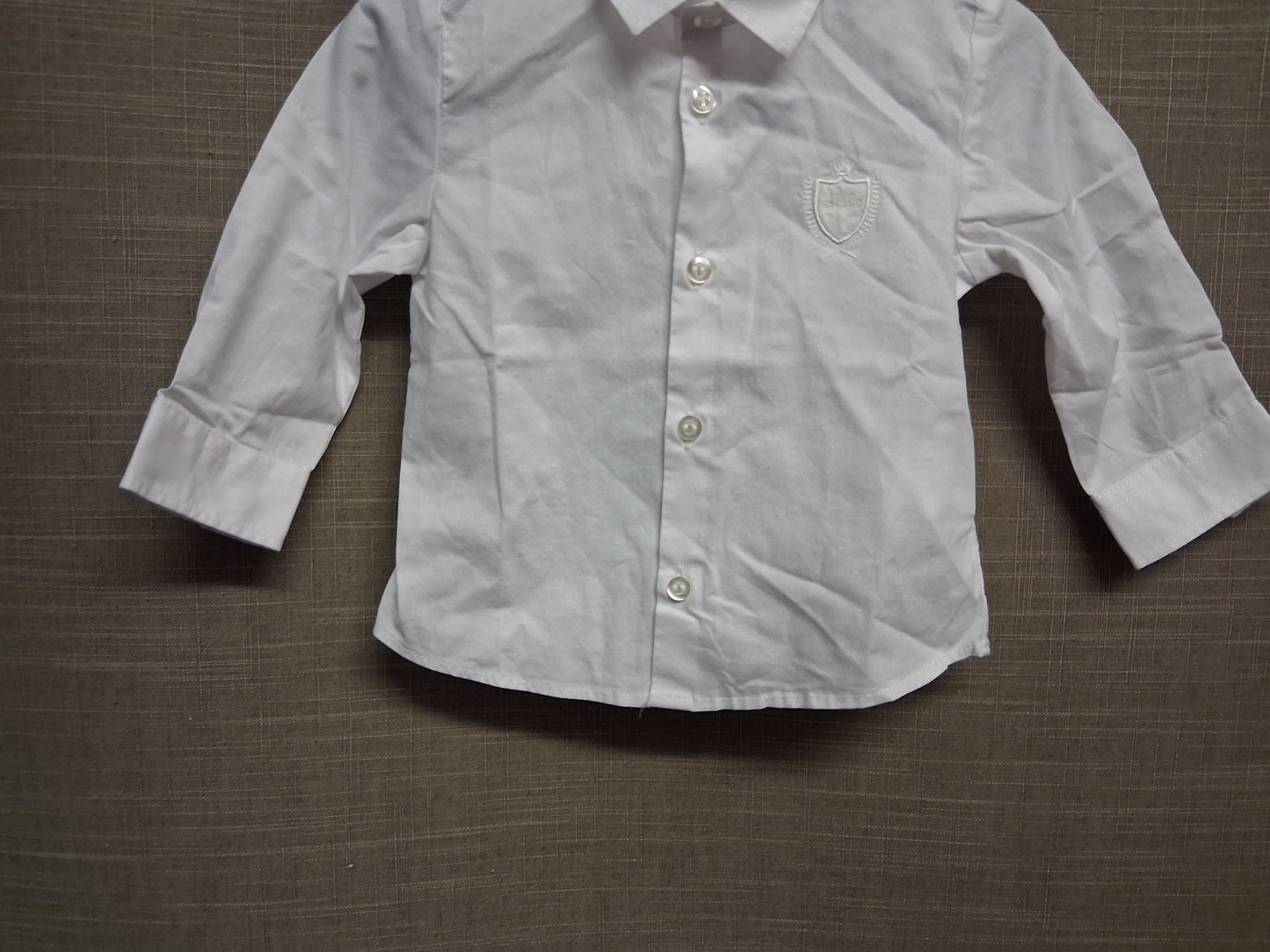 Bebebo Boys White Long Sleeve Shirt Age 6 months