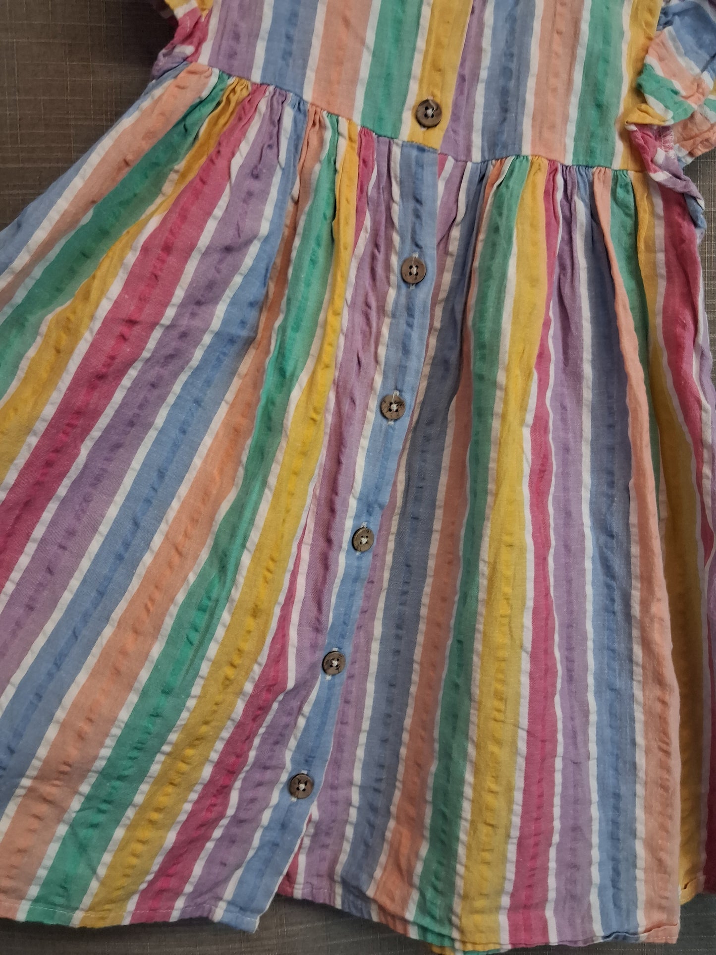 Next Girls Multicolour Striped A Line Dress Age 2-3 Years