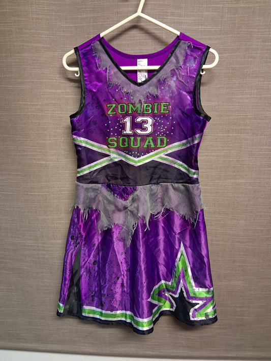 Wilko Halloween Zombie Cheerleader Costume Purple Age 11-12 Years