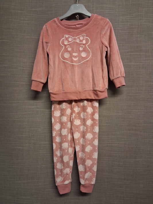 George Girls "Pudsey" Children in Need Pink Pyjamas PJs Set Age 18-24 Months