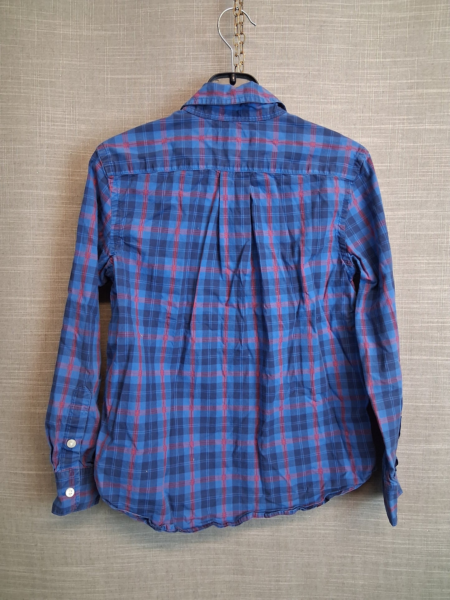 Ralph Lauren Boys Blue Check Shirt Long Sleeve Age 8 Years