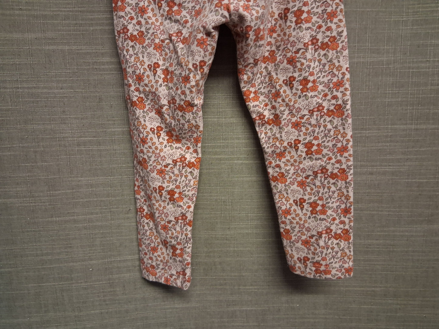 Next Girls Pink Floral Leggings Jersey Age 2-3 Years