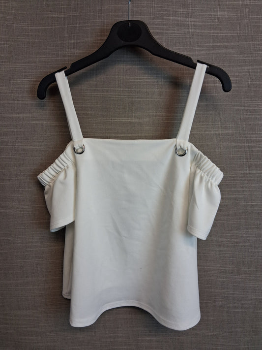 New Look Girls White Cold Shoulder Top Age 10-11 Years New