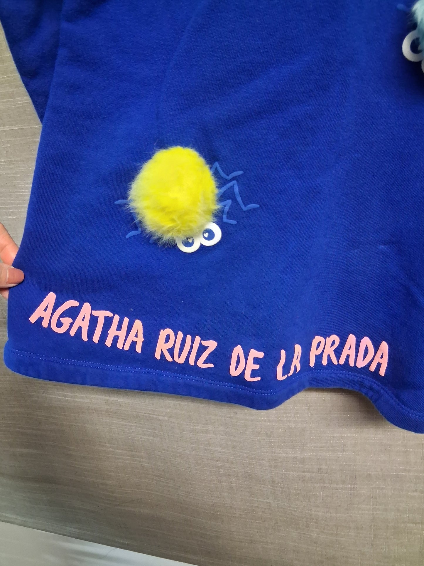 Agatha Ruiz De La Prada Blue Jersey Jumper Dress Age 6 Years